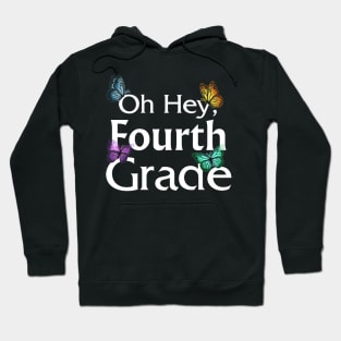 Back To School Fourth Grade Butterfly First Day Of School Hoodie